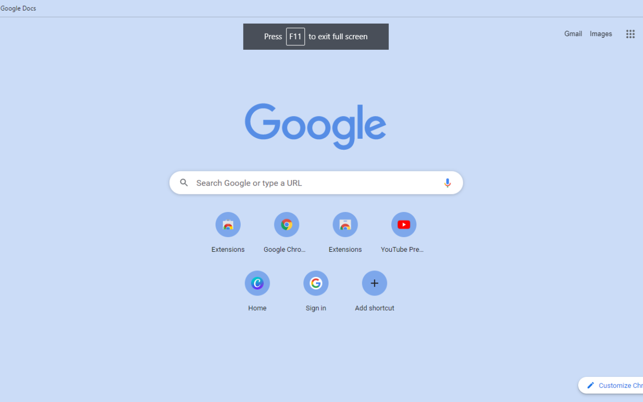 Full Screen for Google Chrome 2.0截图1