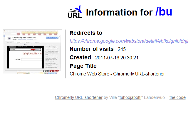 Chromerly URL-shortener截图5