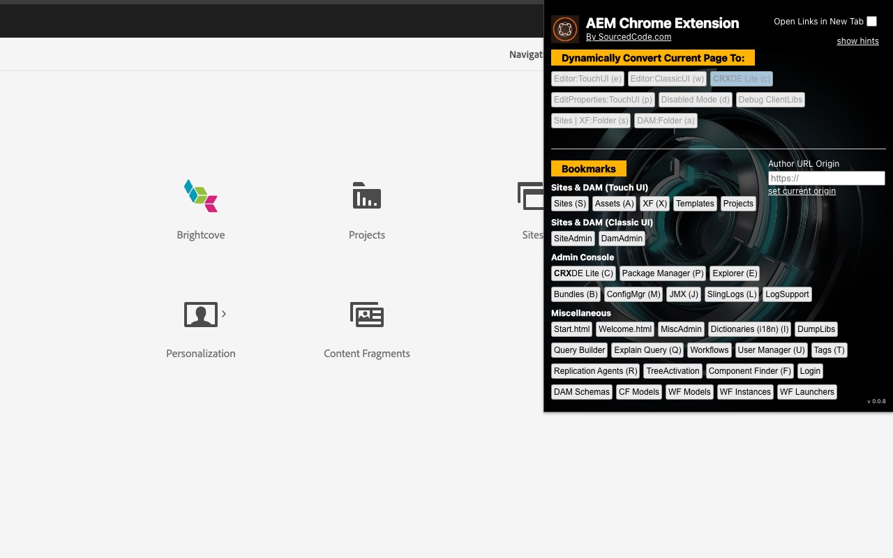 AEM Chrome Extension - SourcedCode截图2