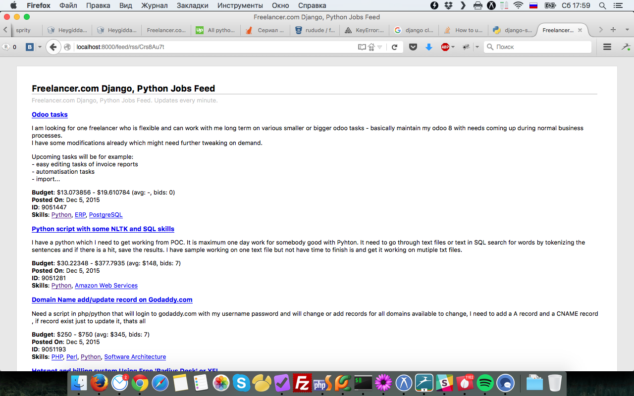 Freelancer.com Jobs Search RSS截图2