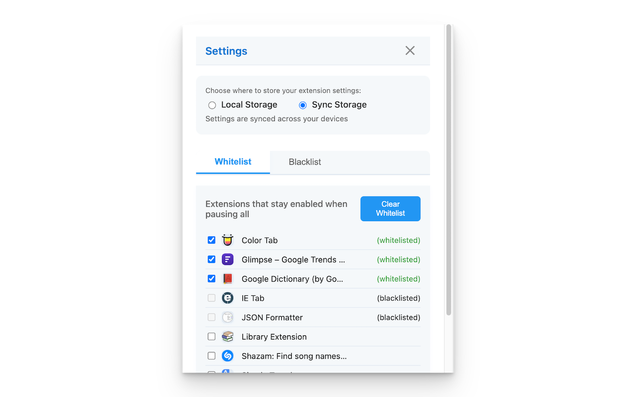 Pause All Extensions截图2