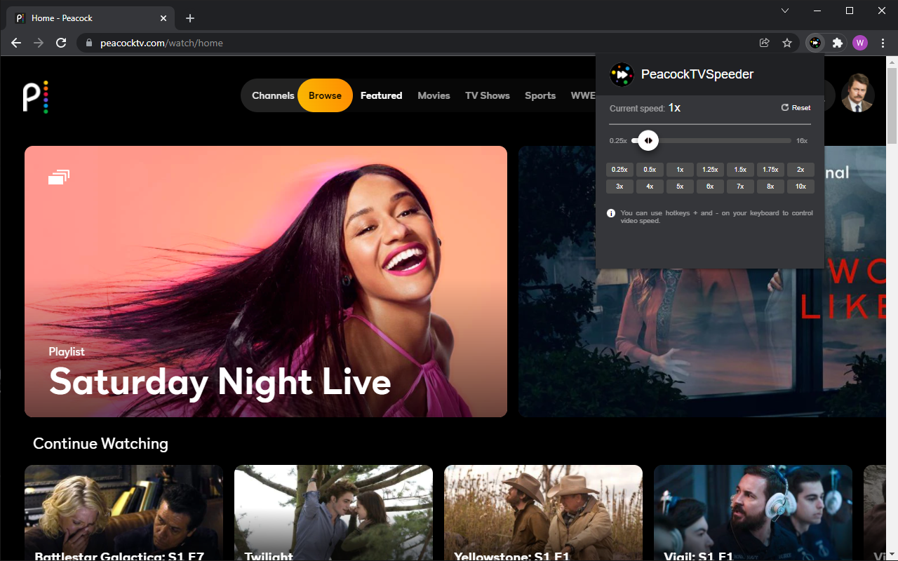 Peacock TV Speeder: adjust playback speed截图1