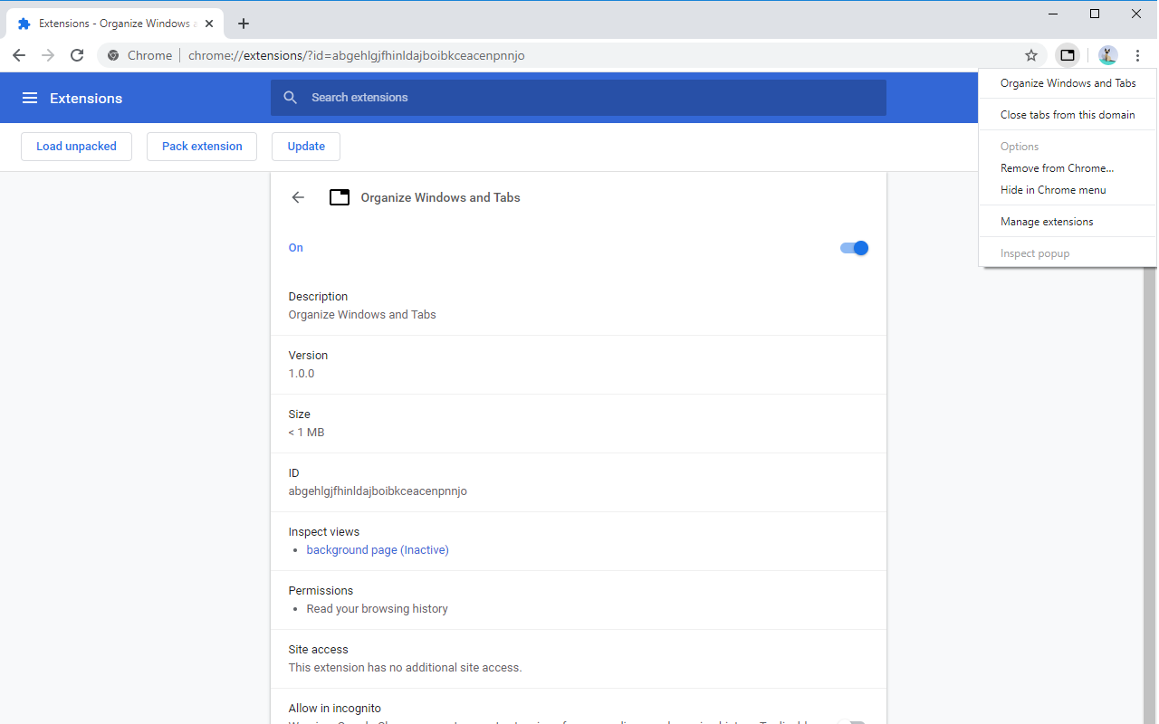 Organize Windows and Tabs截图1