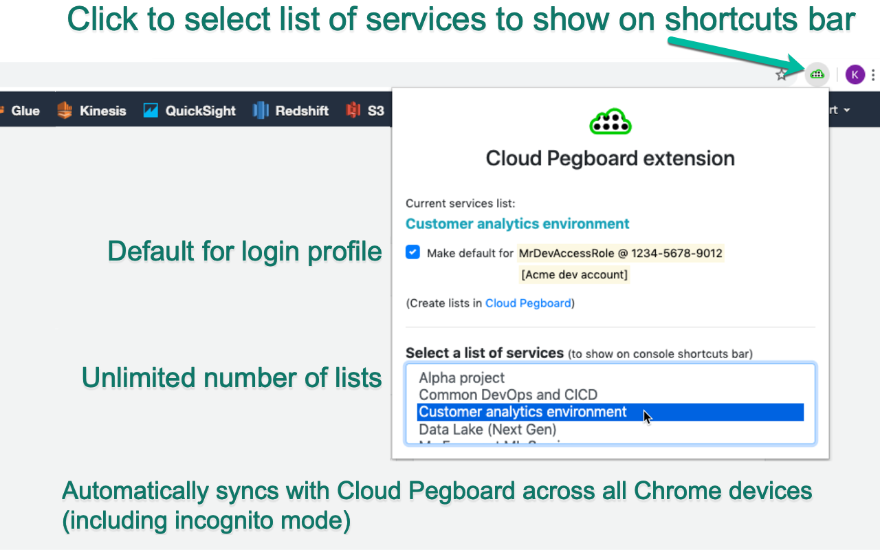 Cloud Pegboard AWS Console Enhancer截图2