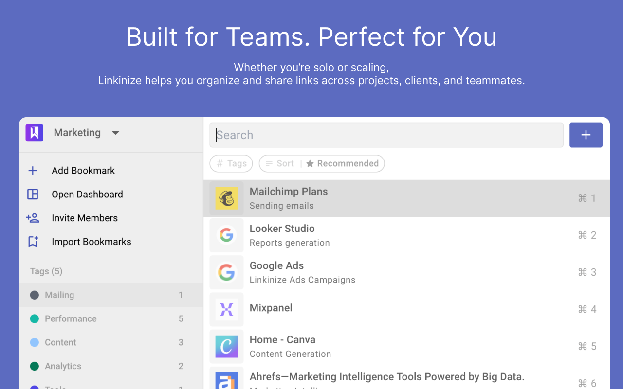 Linkinize - Bookmark Manager for Teams截图3