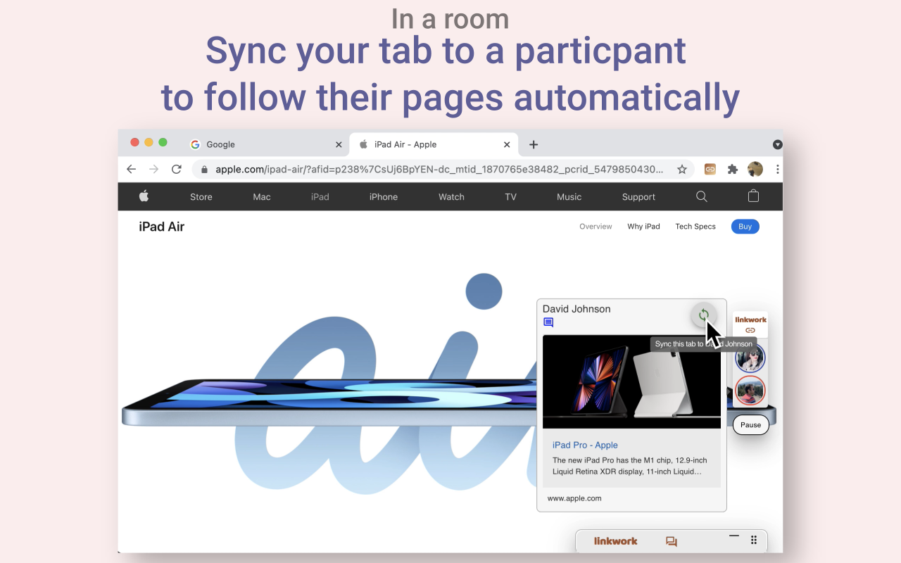 Linkwork - collaborative web browsing截图5