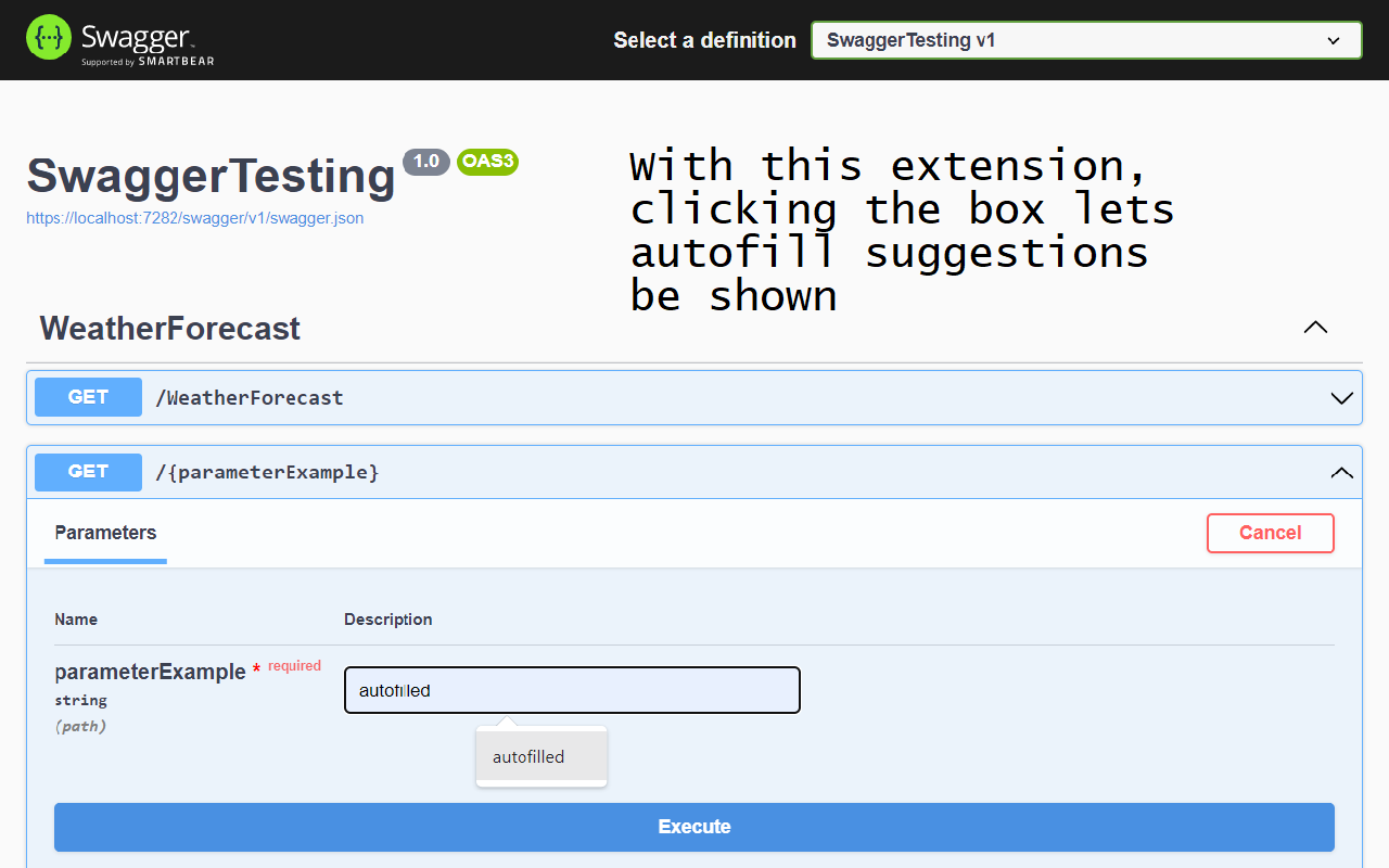 Swashbuckle Swagger UI Autofill Helper截图1