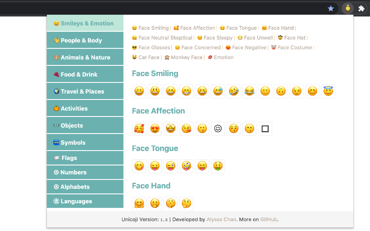 Unicoji 符号表 (Unicode + Emoji)截图1