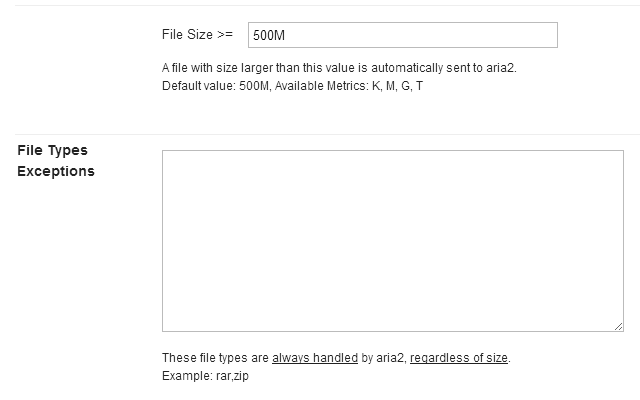 Aria2c Integration截图3