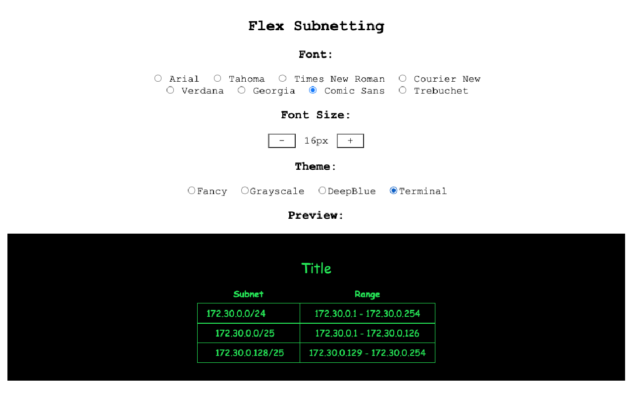 Flex Subnetting - Subnet Calculator截图2