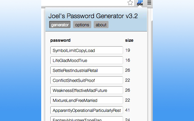 Joel's Password Generator截图1