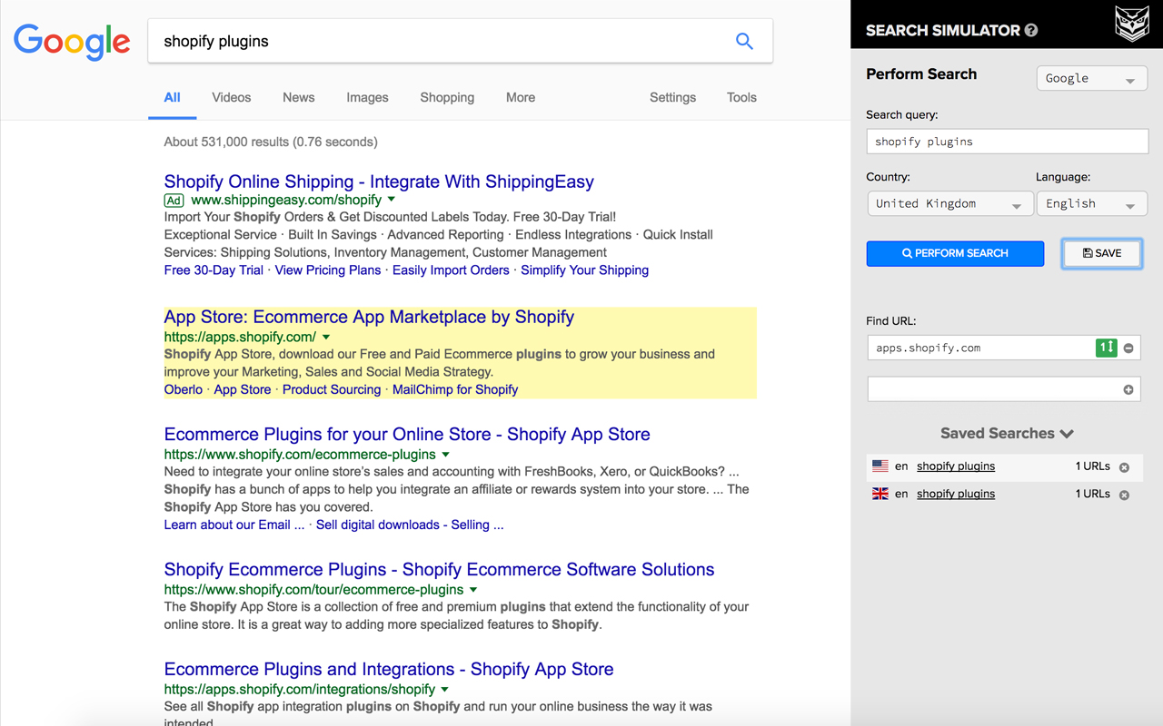 SEO Search Simulator by Nightwatch截图1
