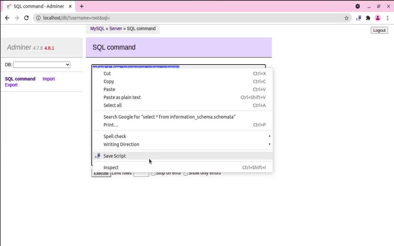 Adminer Helper截图1