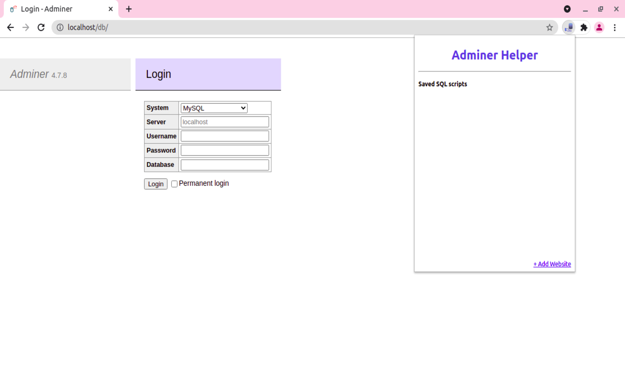 Adminer Helper截图2