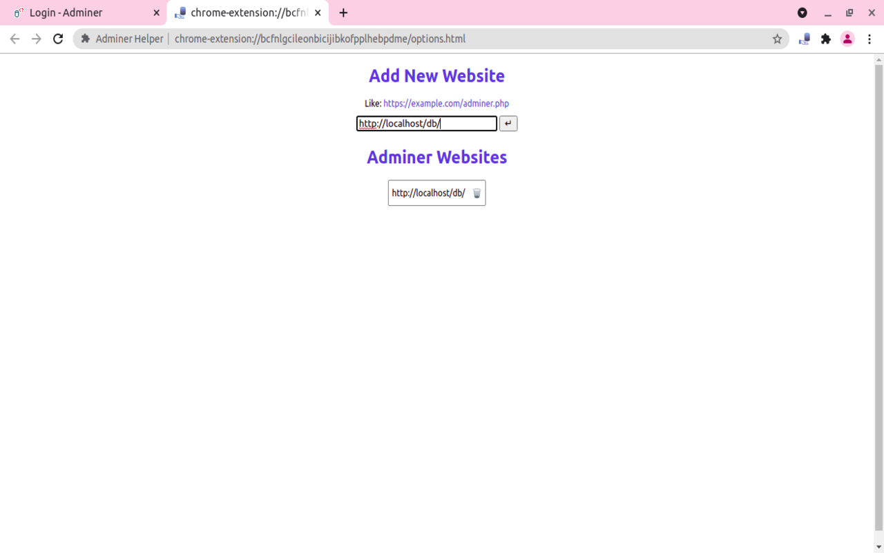 Adminer Helper截图3