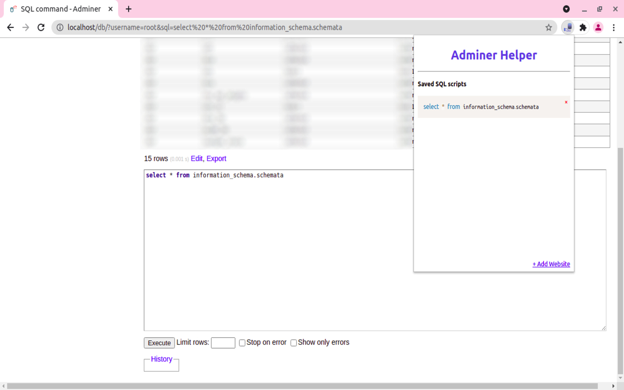 Adminer Helper截图4