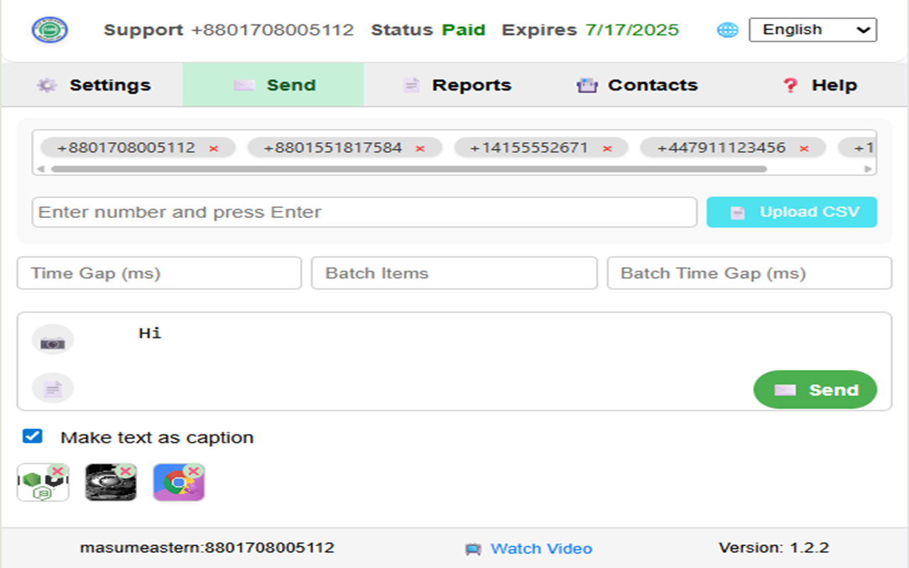 WA Sender bulk message Free Plugin截图2