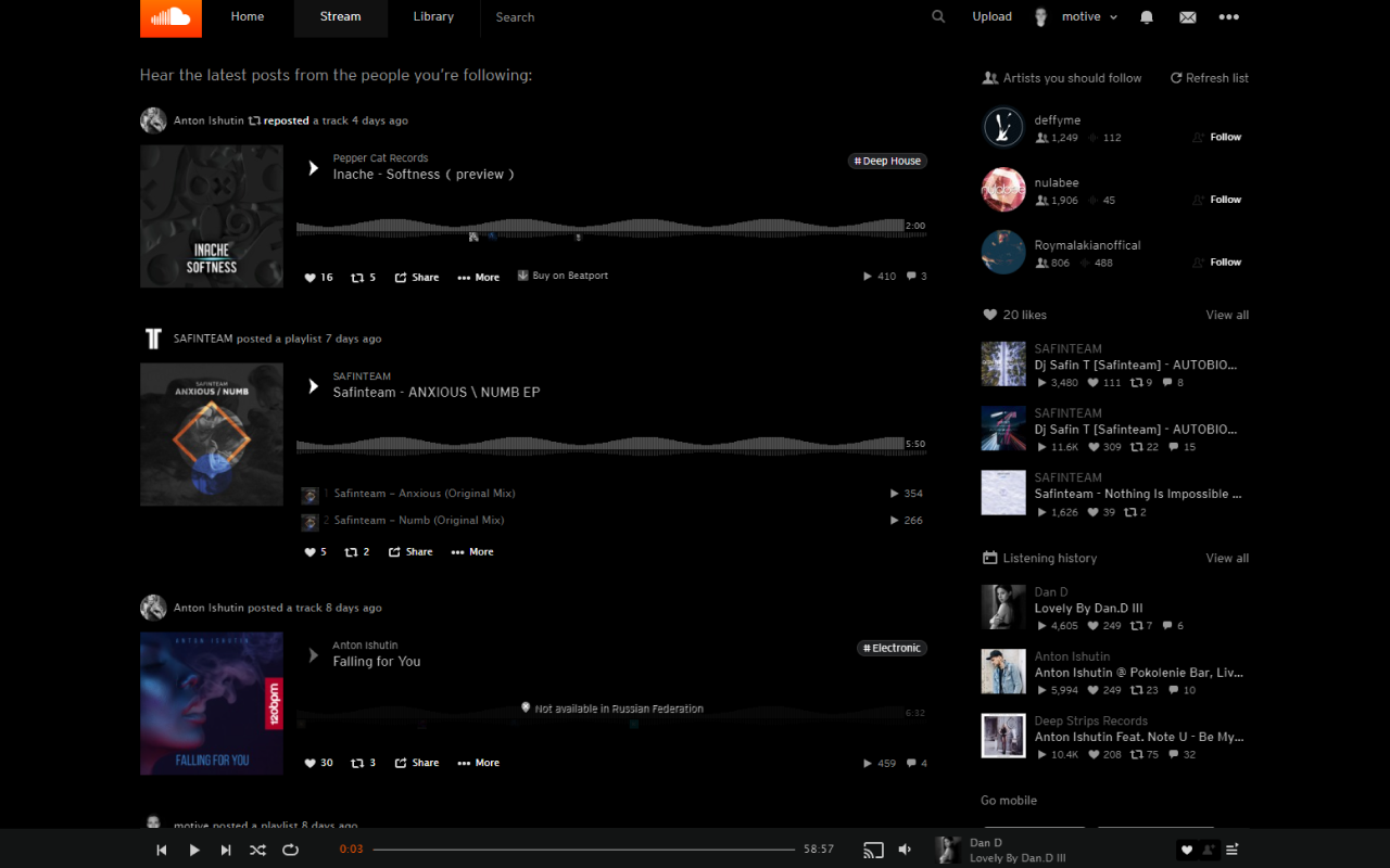 SoundCloud DeepDark截图2