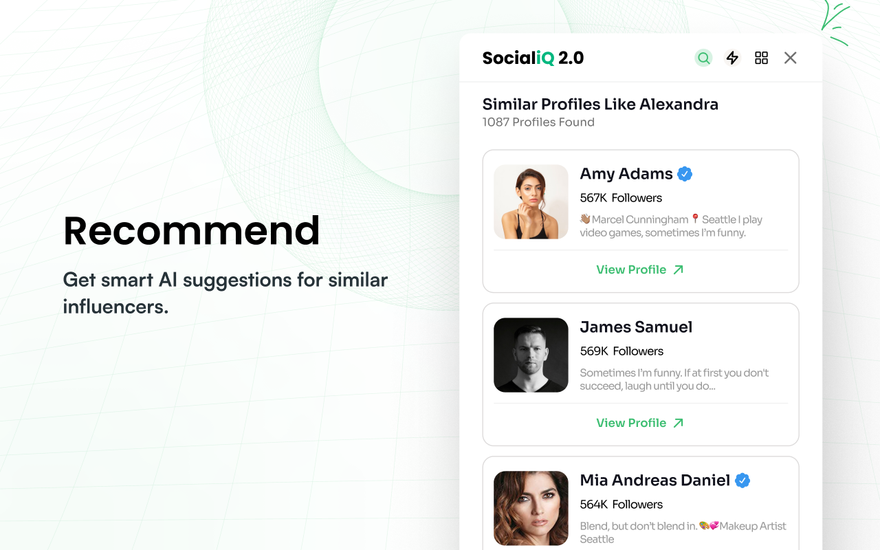 SocialiQ - Influencer Marketing Research Assistant截图1
