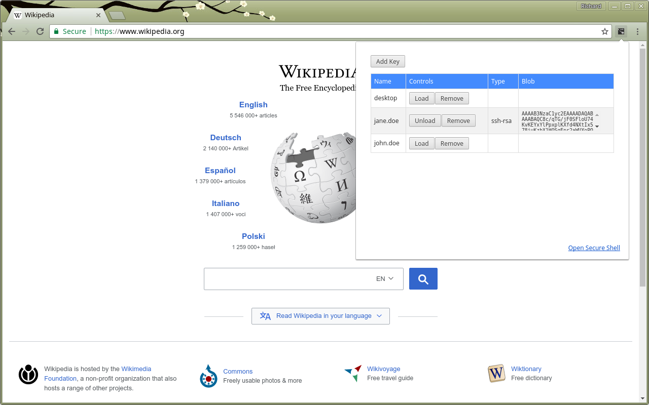 SSH Agent for Google Chrome™截图2