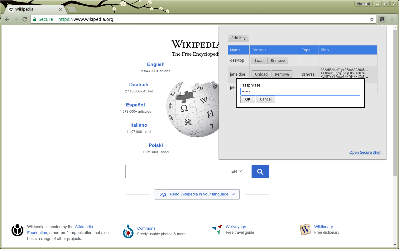 SSH Agent for Google Chrome™截图3