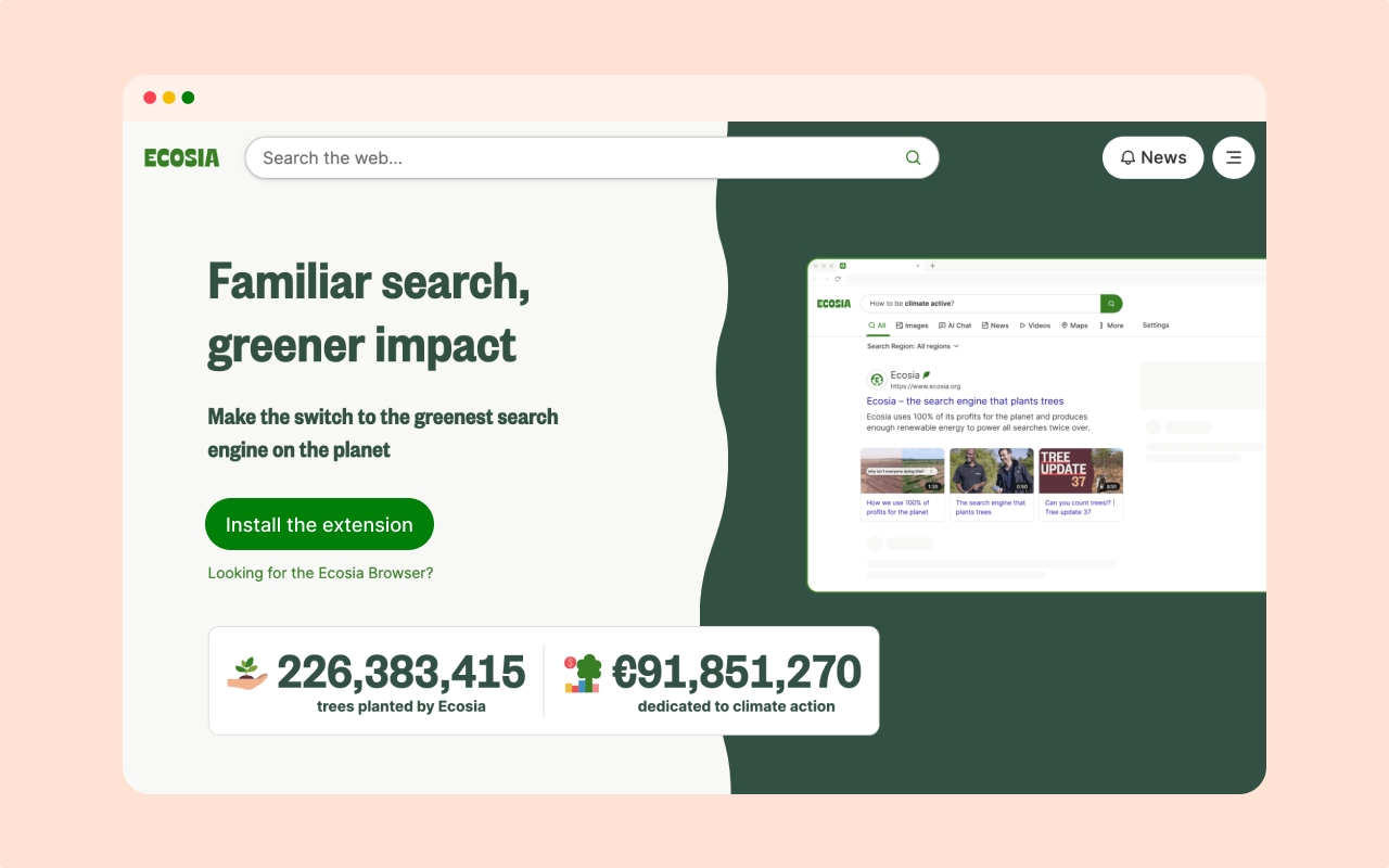 Ecosia - The search engine that plants trees截图3