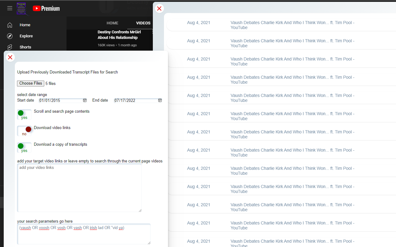 YouTube Transcript Search截图3