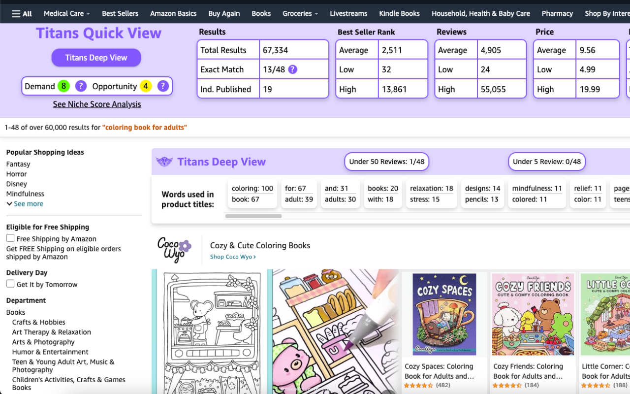 Titans Quick View - Amazon Niche Finder截图2