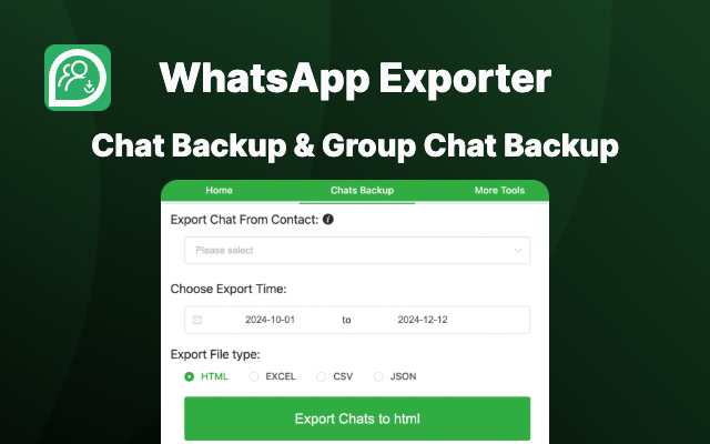 WhatsApp 聊天备份 & WhatsApp助手 - WhatsApp 联系人信息下载器截图1