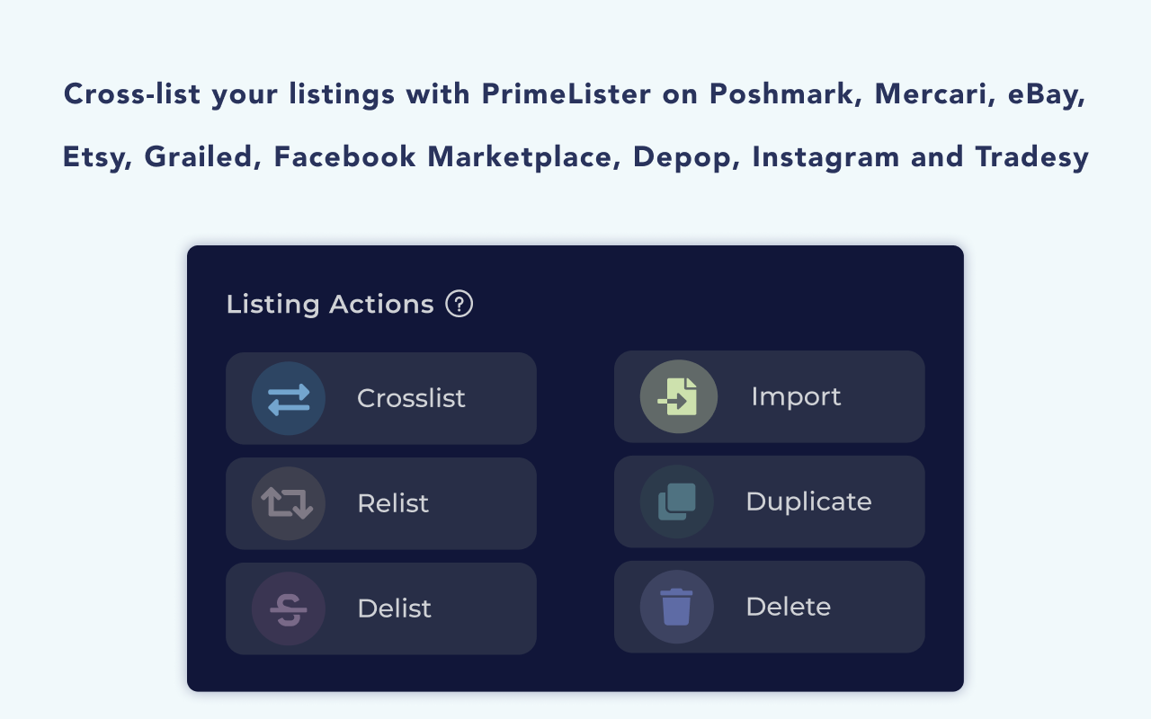 Cross-listing & Poshmark Tool by PrimeLister截图3