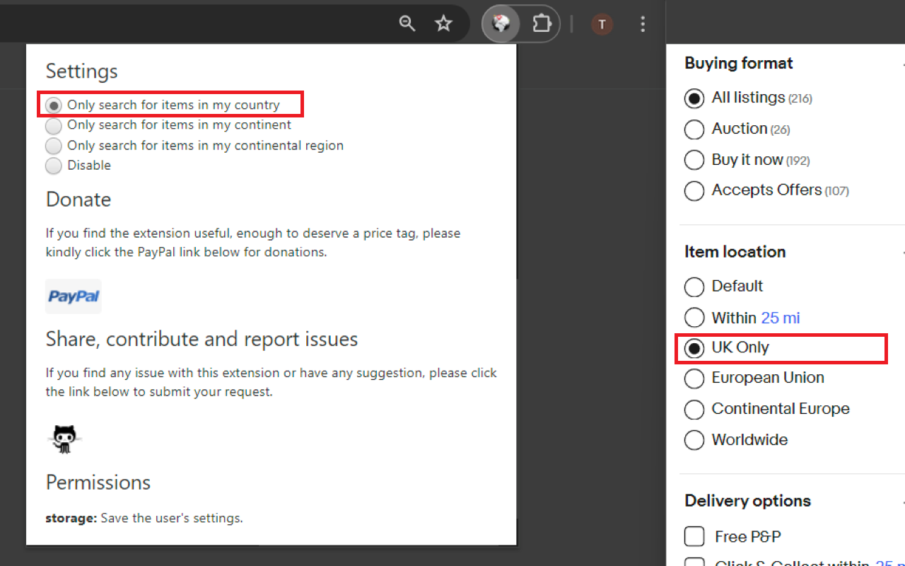 eBay item location - My country only截图1