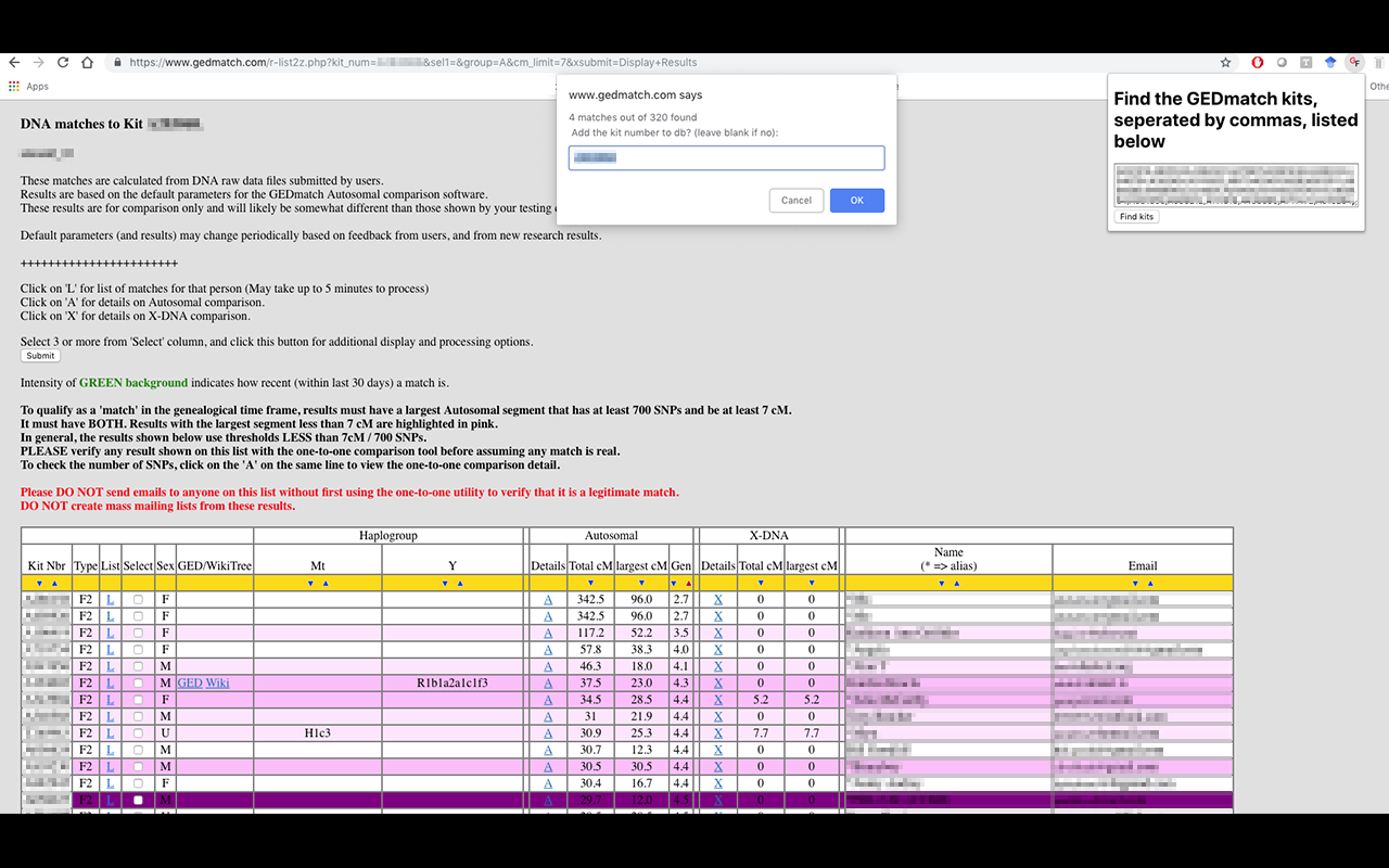 GEDmatch MultiFind Plugin截图1