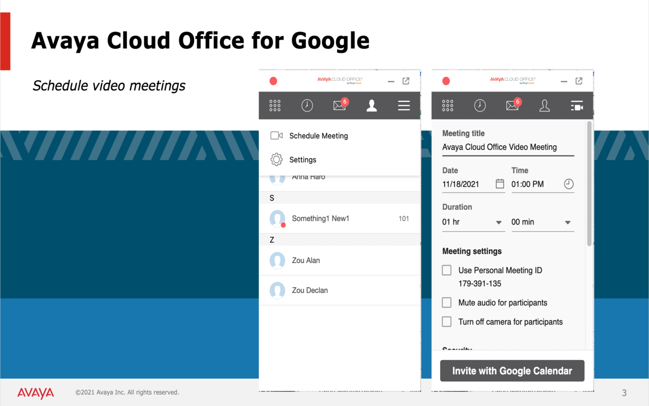 Avaya Cloud Office for Google截图4