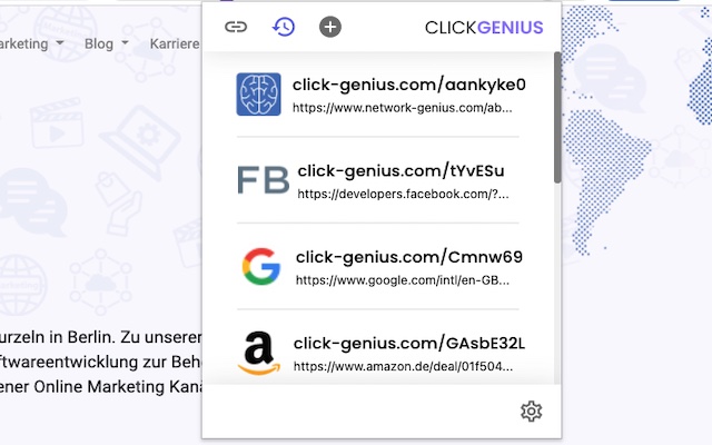 Click Genius | Powerful URL shortener截图3