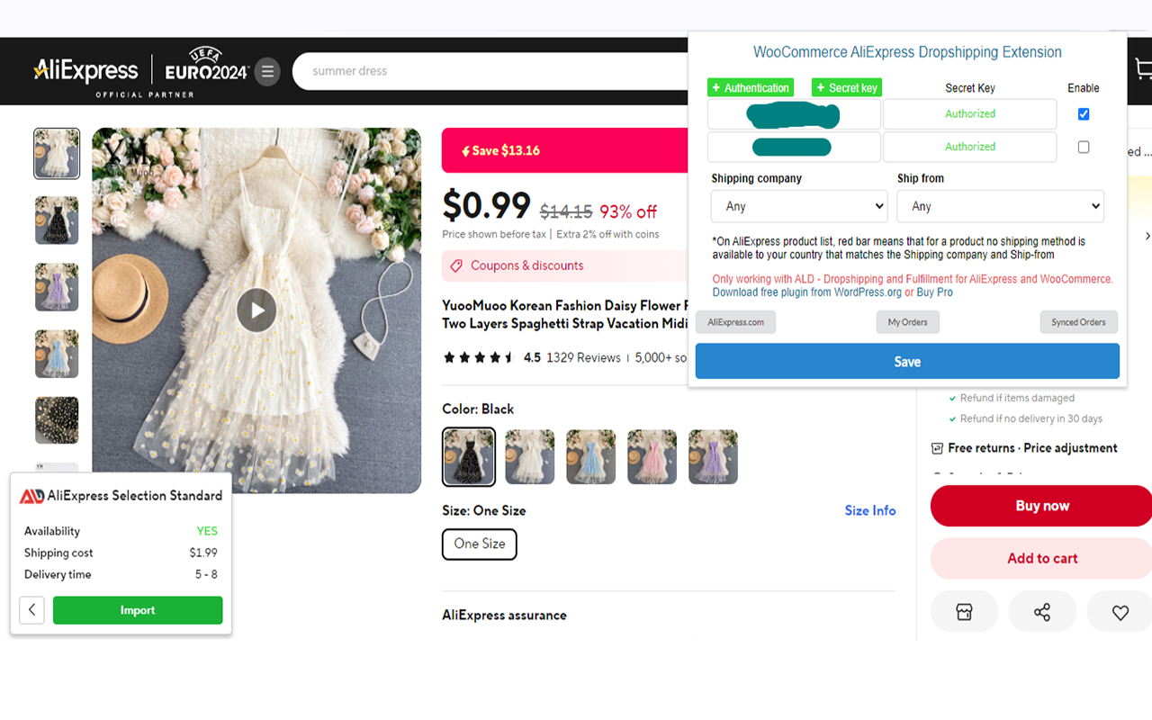 WooCommerce AliExpress Dropshipping Extension截图1