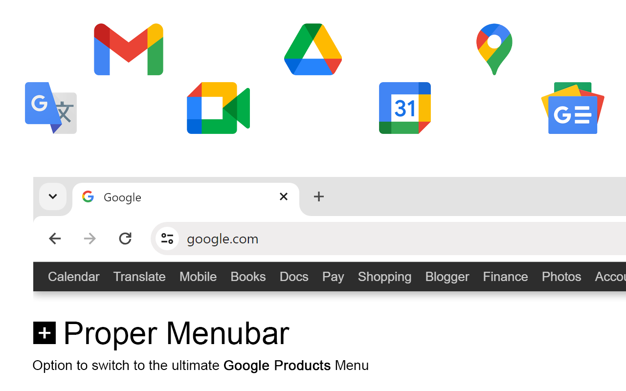 Proper Menubar for Google Chrome截图2