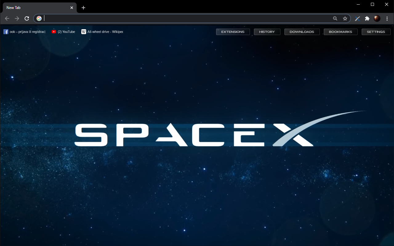SpaceX Animated New Tab截图1