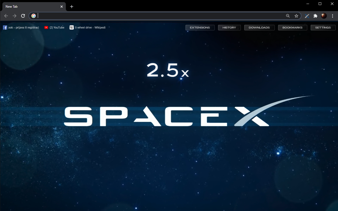 SpaceX Animated New Tab截图2