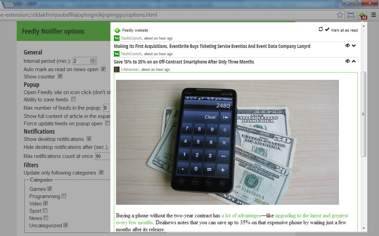 Feedly Notifier截图5