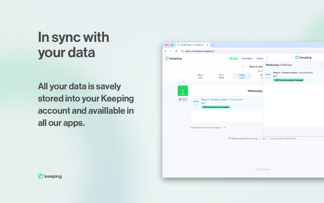 Keeping – Tijdregistratie-app截图2