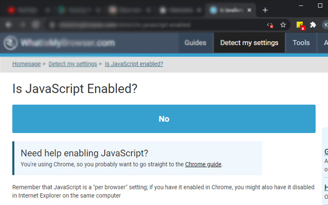 Enable JavaScript截图2