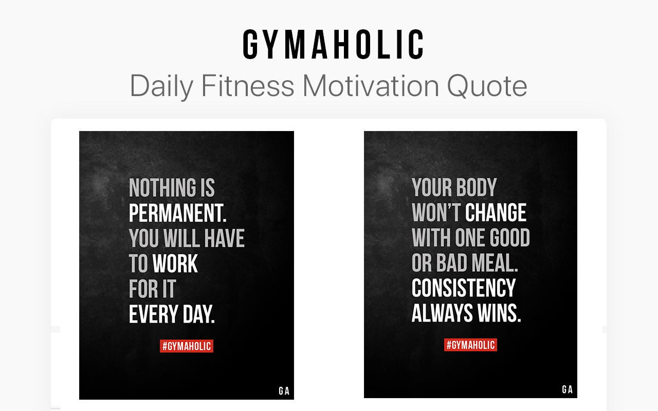 Gymaholic: Fitness Workout Motivation Quotes截图1
