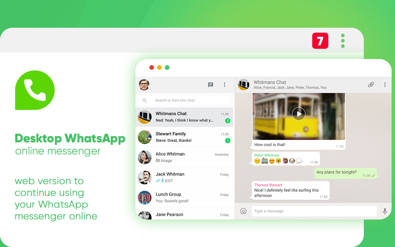 Desktop WhatsA - online messenger截图1