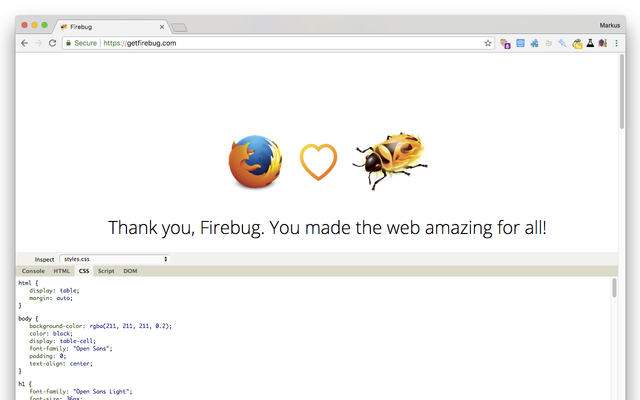 Firebug Lite for Google Chrome截图2