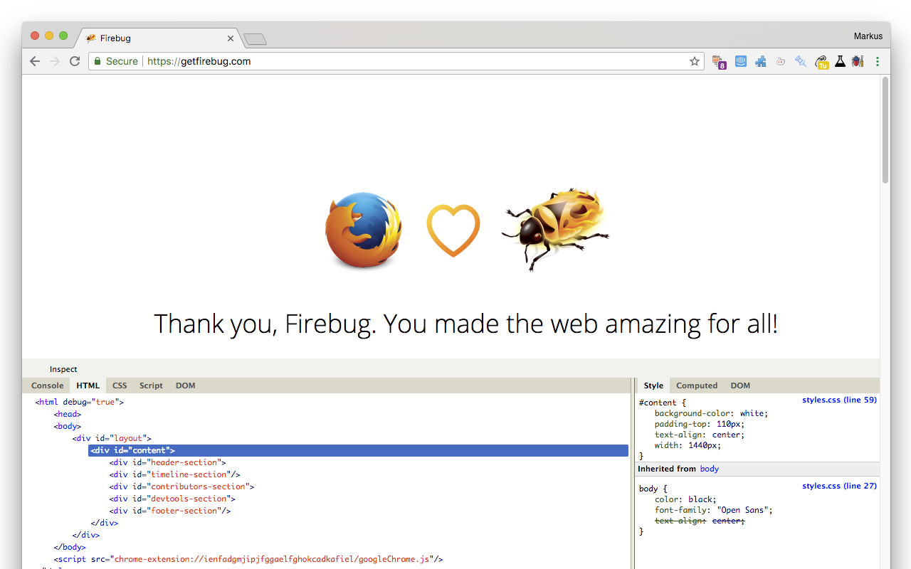 Firebug Lite for Google Chrome截图3