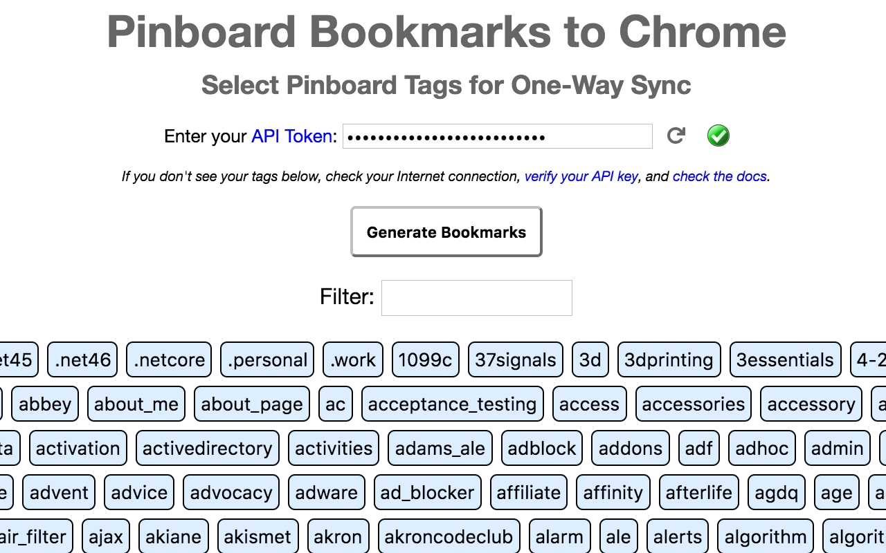 Import Pinboard Bookmarks to Chrome截图2