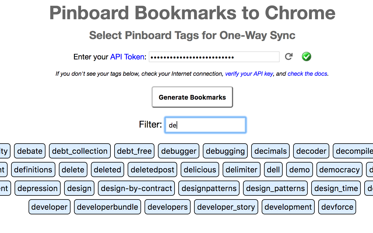 Import Pinboard Bookmarks to Chrome截图3
