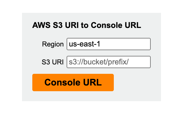 AWS S3 URI to Console URL截图1