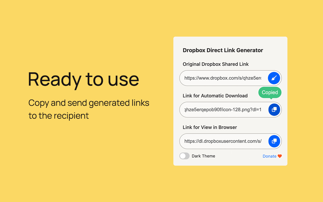 Dropbox Direct Link Generator截图1