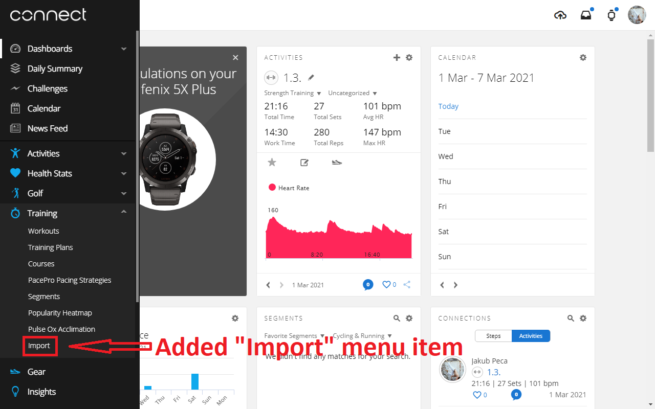 Garmin Connect training share截图2